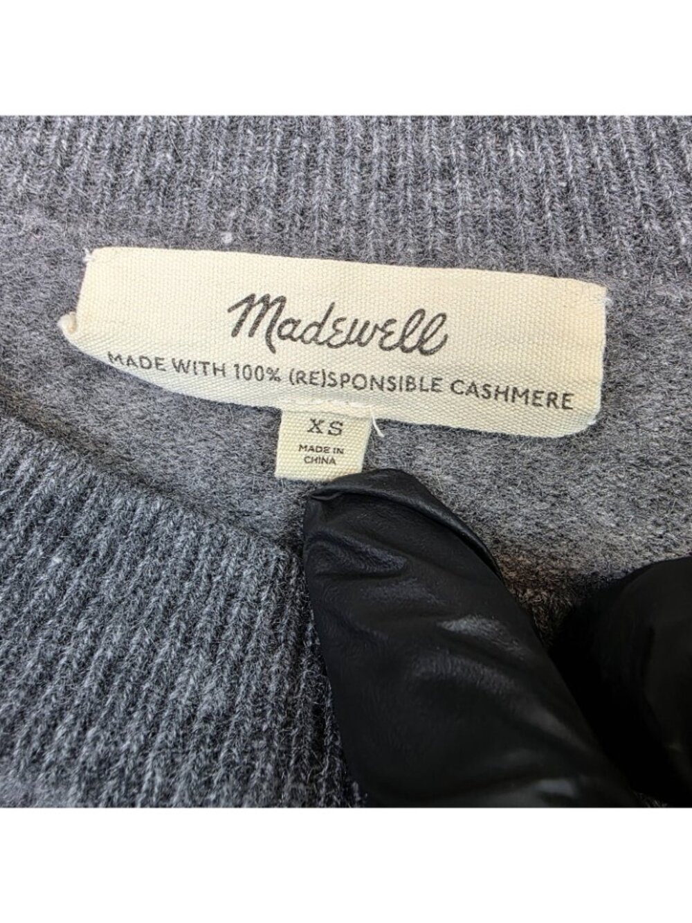Madewell Sweater Womens XS Gray 100% Cashmere Crew Neck Pullover Long Sleeve - Picture 2 of 10